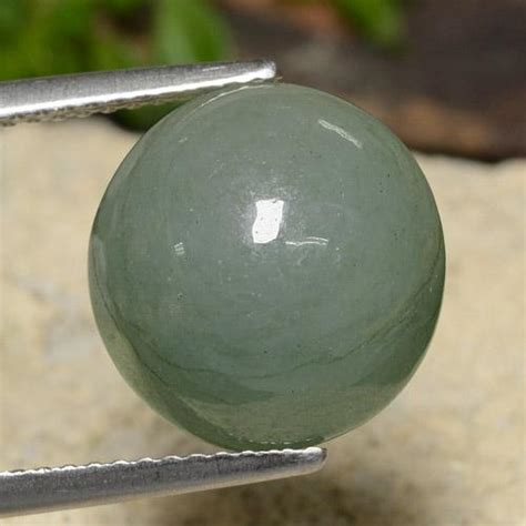 Loose 762 Ct Round Green Jadeite Gemstone For Sale 125 Mm Gemselect