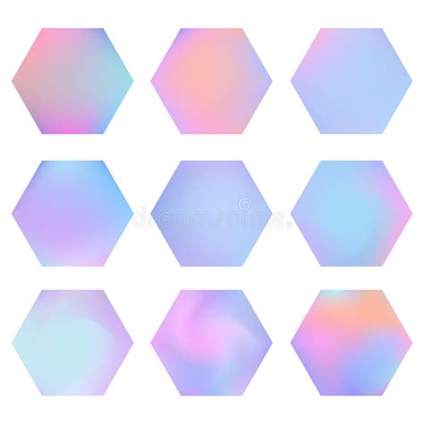 Hexagonal Gradients Kit Abstract Backgrounds Stock Vector
