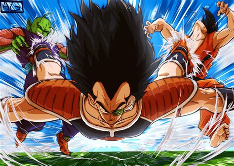 Goku And Piccolo Vs Raditz By Thesupersaiyansonic On Deviantart Hot Sex Picture