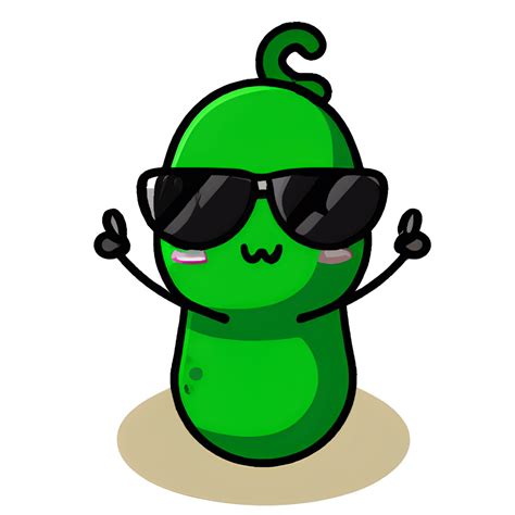 Cute Cucumber Wearing Sunglasses Creative Fabrica