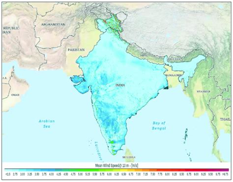 Wind Map Of India M From The Global Wind Atlas Download Scientific Diagram