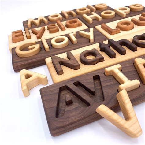 Wooden Name Puzzle Custom Name Puzzle Heirloom Quality Etsy