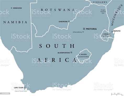 South Africa Political Map Stock Illustration Download Image Now