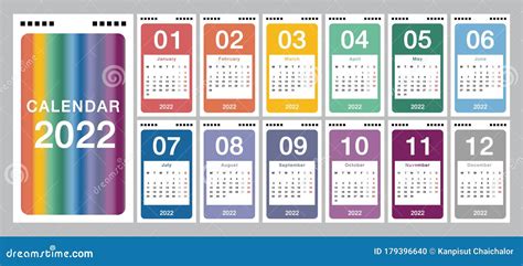 Desain Kalender 2022 Simple 2022 Year Calendar Royalty Free Vector Images