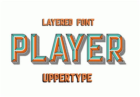 Player Layered Font Free Weight フリーフォント フォント デザイナー