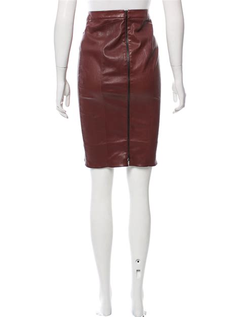 Narciso Rodriguez Leather Knee Length Skirt Clothing Nar26928 The