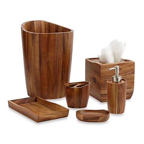 Acacia Vanity Bathroom Accessory Collection Bed Bath And Beyond