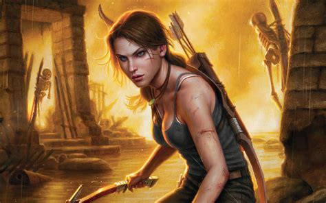 Lara Croft Tomb Raider Warrior Girl K Wallpaper Hd Games Wallpapers K