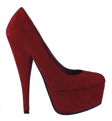 Red High Heel Platform Court Shoe Ladies Fashion Shoes Red High Heels