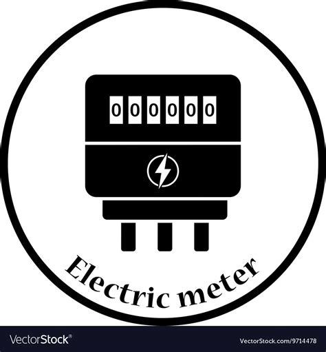 Electric Meter Icon Royalty Free Vector Image Vectorstock