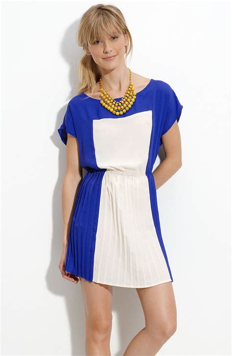 Colorblock Pleated Dress Nordstrom