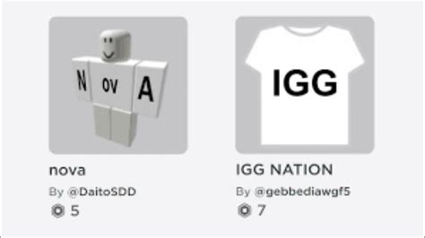 Roblox Igg Nation Shirt Youtube