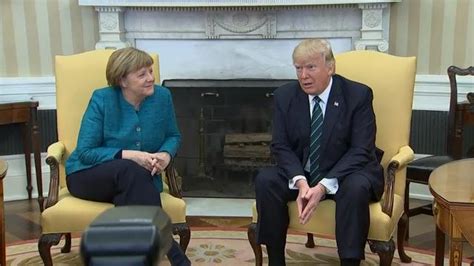Trump And Merkel Meet In The Oval Office