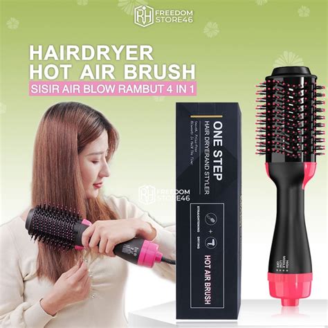 Jual One Step Hair Dryer Hot Air Brush 4 In 1 Styler Catok Sisir Blow