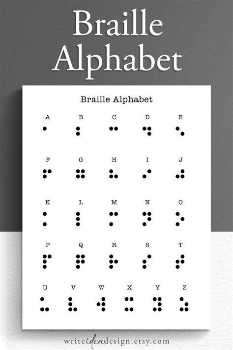 The Braille Alphabet Is Shown In Black And White