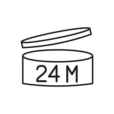 Expiration Date 24 Month Icon Period After Opening Symbol Vector