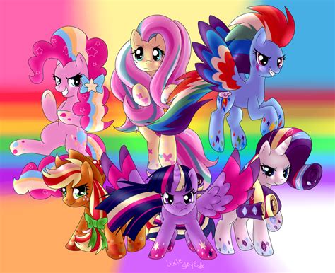 Mane 6 Rainbow Powers By Lexieskye On Deviantart My Little Pony