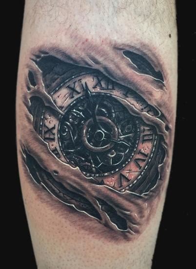 Clock Tattoo By Daniel Chashoudian TattooNOW