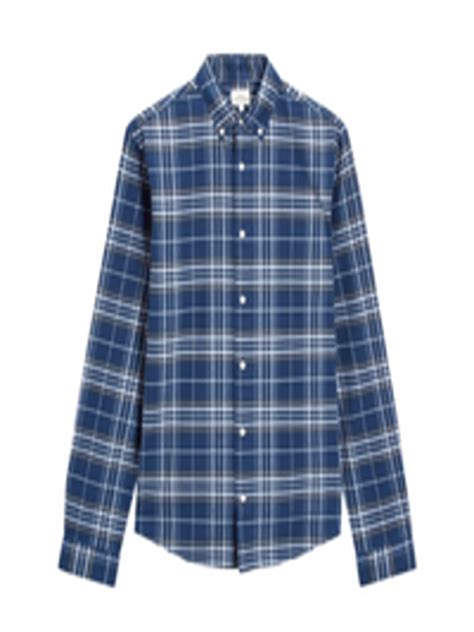 Buy Next Men Blue And White Comfort Regular Fit Checked Casual Shirt
