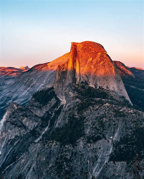 Sunrise Over Half Dome In Yosemite National Park Usa Earthcapture By