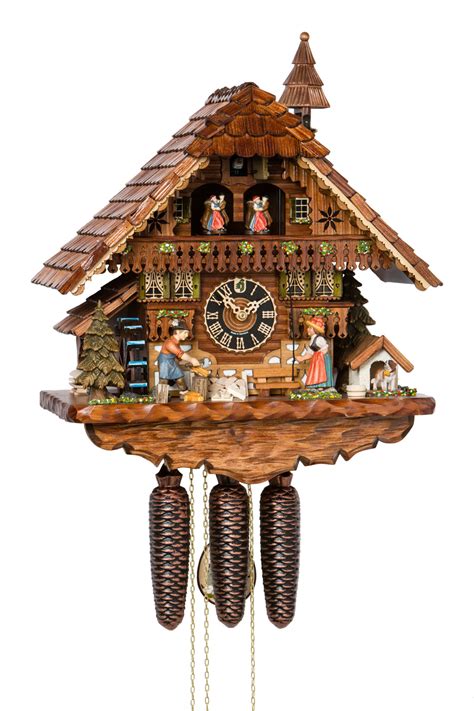 Original Handmade Black Forest Cuckoo Clock Made In Germany 2 8621t