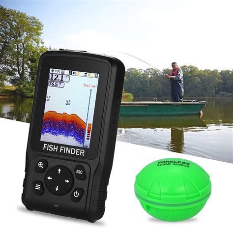 Portable 28inch Lcd Fish Finder Wireless Sonar 118ft Depth Fishing