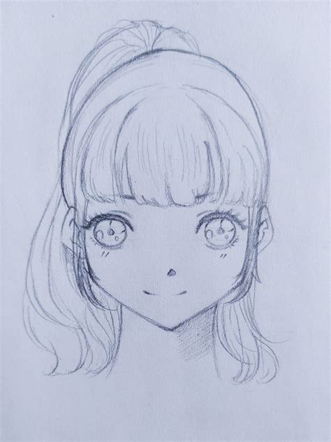 Anime Face Pencil Drawing