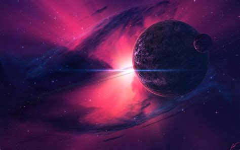 Nebula Pink Planets Hd Artist 4k Wallpapers Images Backgrounds