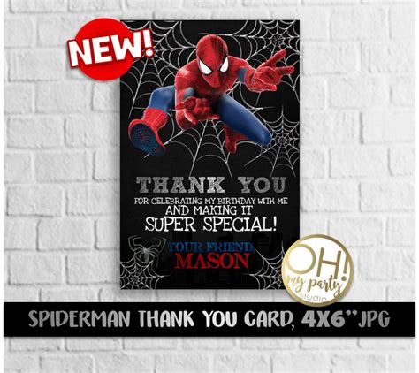 Spiderman Thank You Cards Printable Printable Card Free