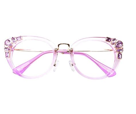 Rhinestones Reading Glasses Luxurious Bling Eyeglasses Clear Pink Fr Gina Eyewear