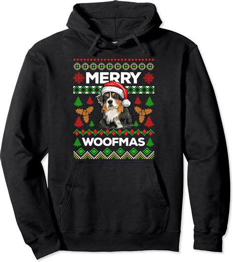 Merry Woofmas Ugly Sweater Weihnachten Australian Shepherd Pullover