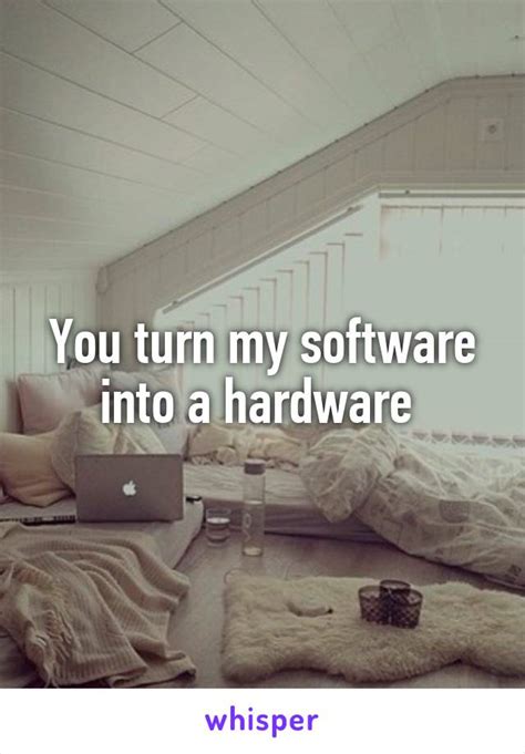 You Turn My Software Into A Hardware