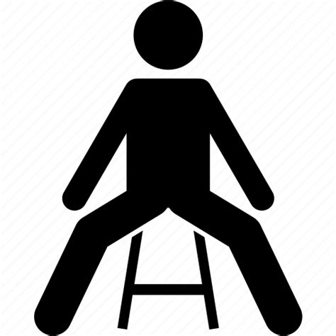 Chair Leg Man Sit Sitting Spread Icon Download On Iconfinder