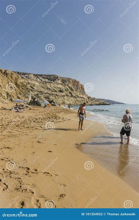 Matala Red Beach Editorial Photography Image Of Nudist