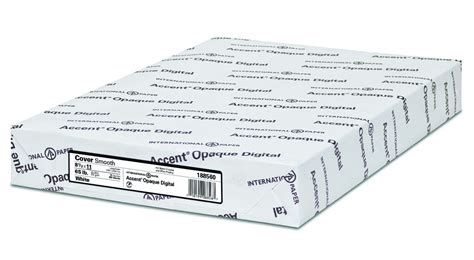 Accent Opaque White 85 X 11 Cardstock Paper 65lb 176gsm 250