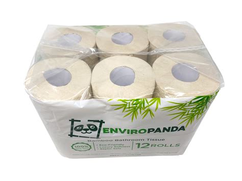 Enviropanda Bamboo Toilet Paper 3 Ply Double Rolls Brown Color