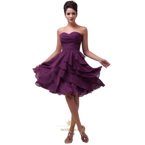 Purple Short Bridesmaid Dresses Purple Tea Length Bridesmaid Dresses