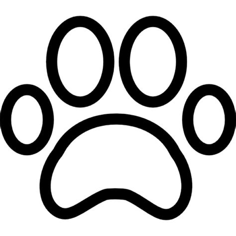 Outline Of A Lion Paw Print Clipart Best