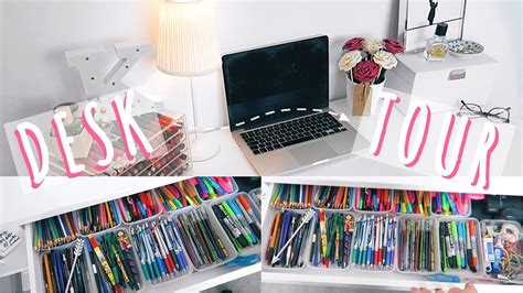 Desk Tour How I Organise My Study Space Ad Youtube