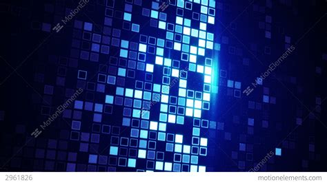 Scan Blue Squares Loopable Techno Background Stock Animation 2961826