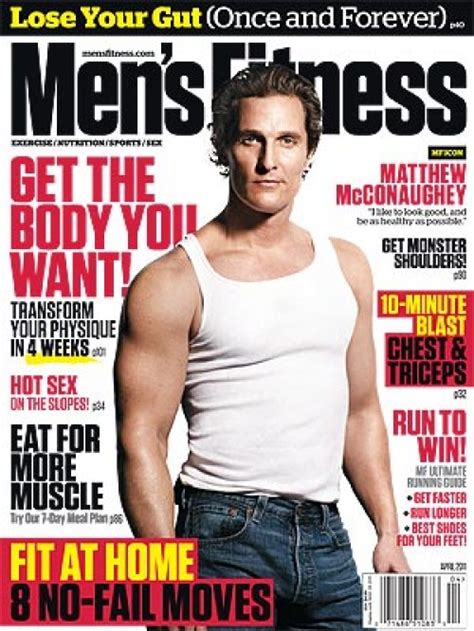 Matthew Mcconaughey Will Pump You Up On The Cover Of The March Issue Of Mens Fitness