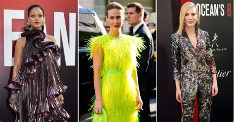 What The Oceans 8 Cast Wore To The Premiere Ruffles Abstract And