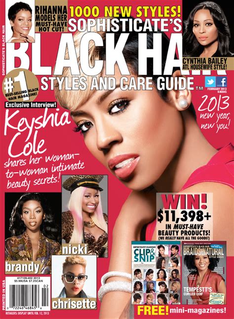 The Front Cover Of Black Hair Magazine With Pictures Of Women In