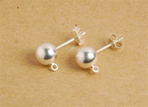 Pair Pieces Mm Sterling Silver Ball Post Earring Etsy Etsy