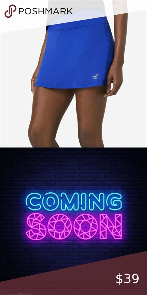 fila pickleball flounce skort blue skirt sz large new tennis run hike pickleball flounce skort