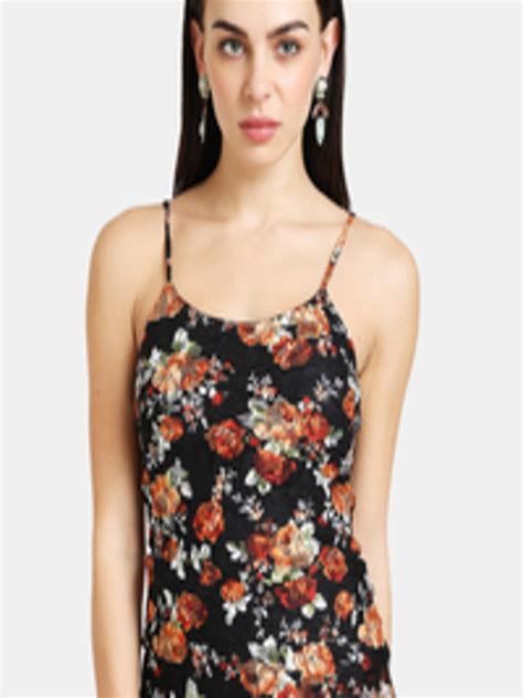 Buy Kazo Black Floral Regular Top Tops For Women 15021100 Myntra