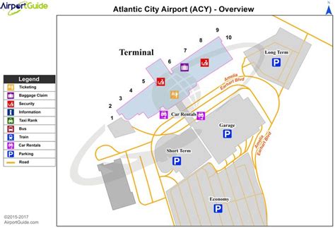 Atlantic City Atlantic City International Acy Airport Terminal Map