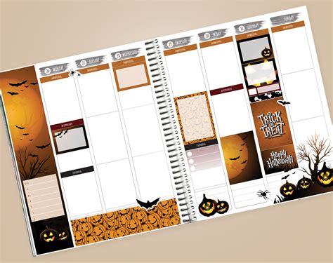 Halloween Planner Kit Stickers October Planner Kit Etsy
