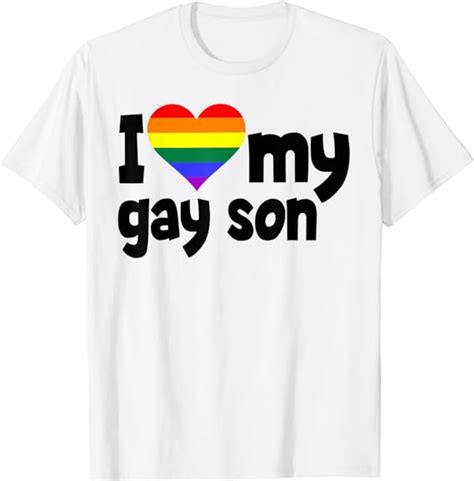 Amazon Com I Love My Gay Son Shirt Women Vintage Gay Pride T Shirt Clothing Shoes Jewelry