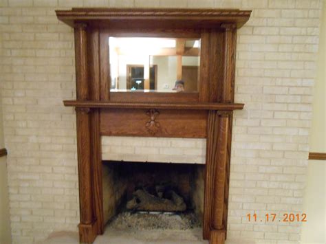 Refinished Red Oak Fireplace Mantel Ana White